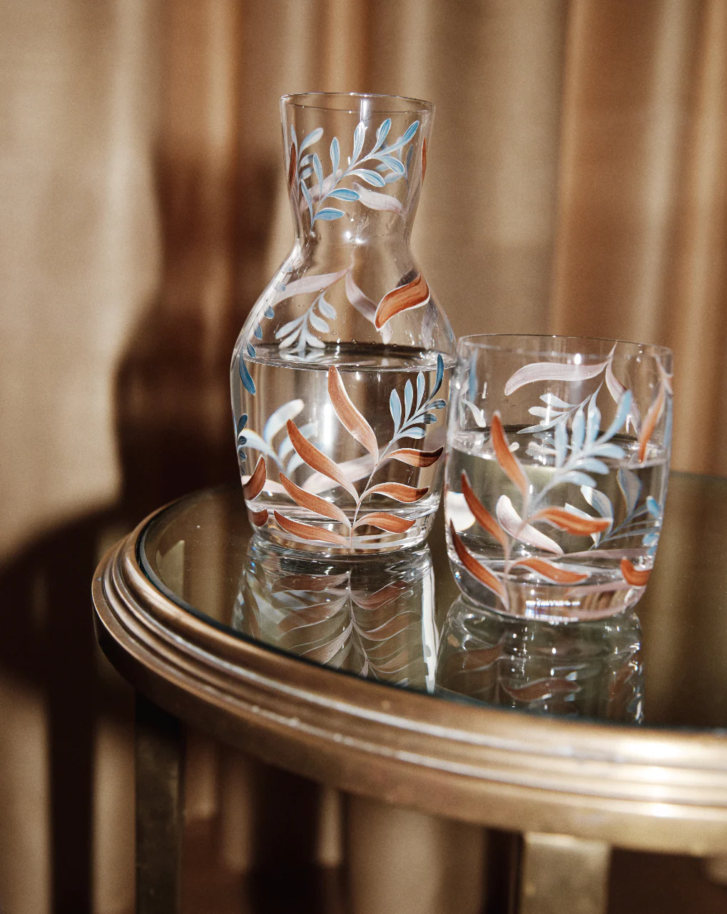 Botanical Bedside Carafe and Glass Set - Image 2