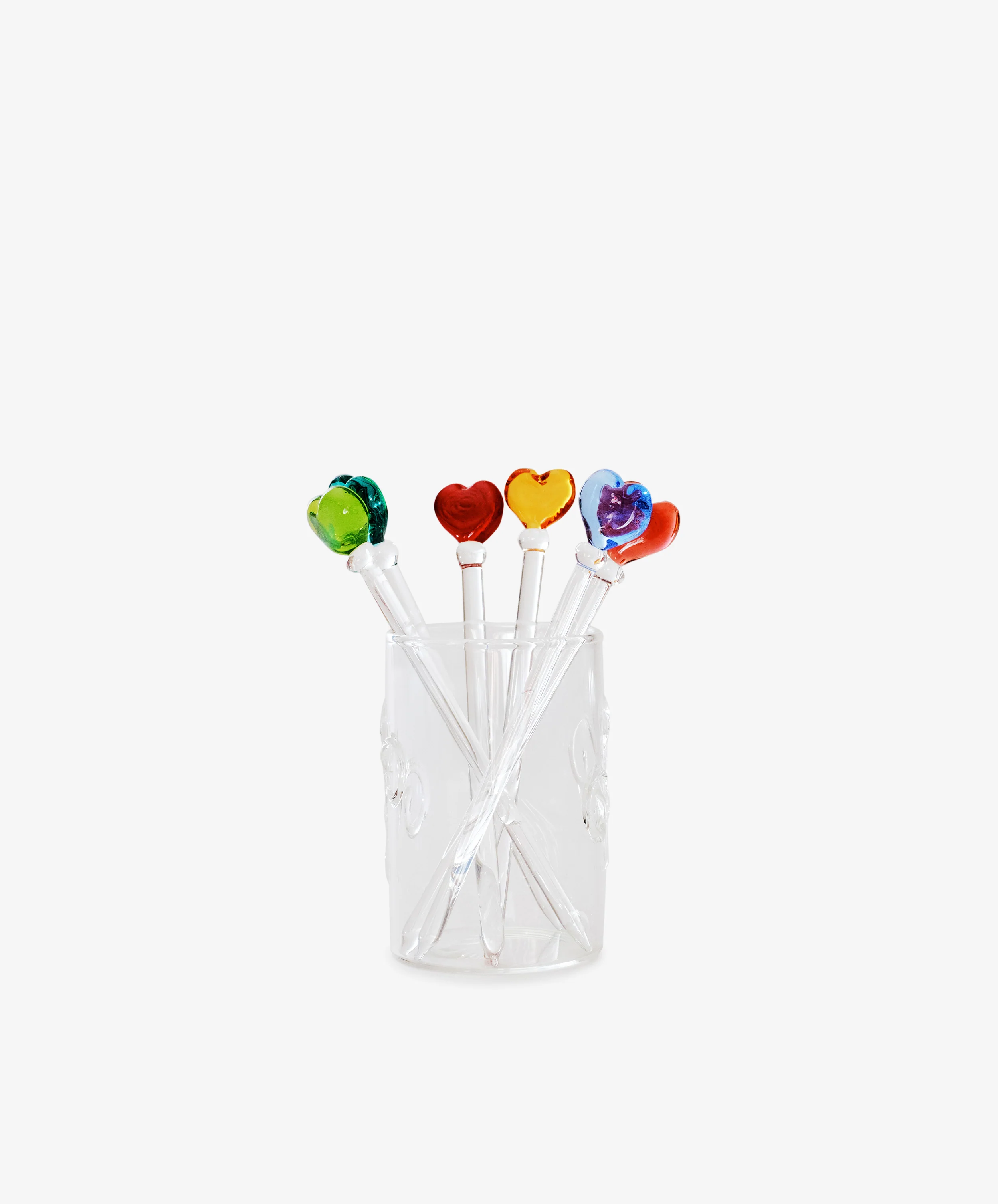 Heart Cocktail and Nibble Sticks, Set of 6