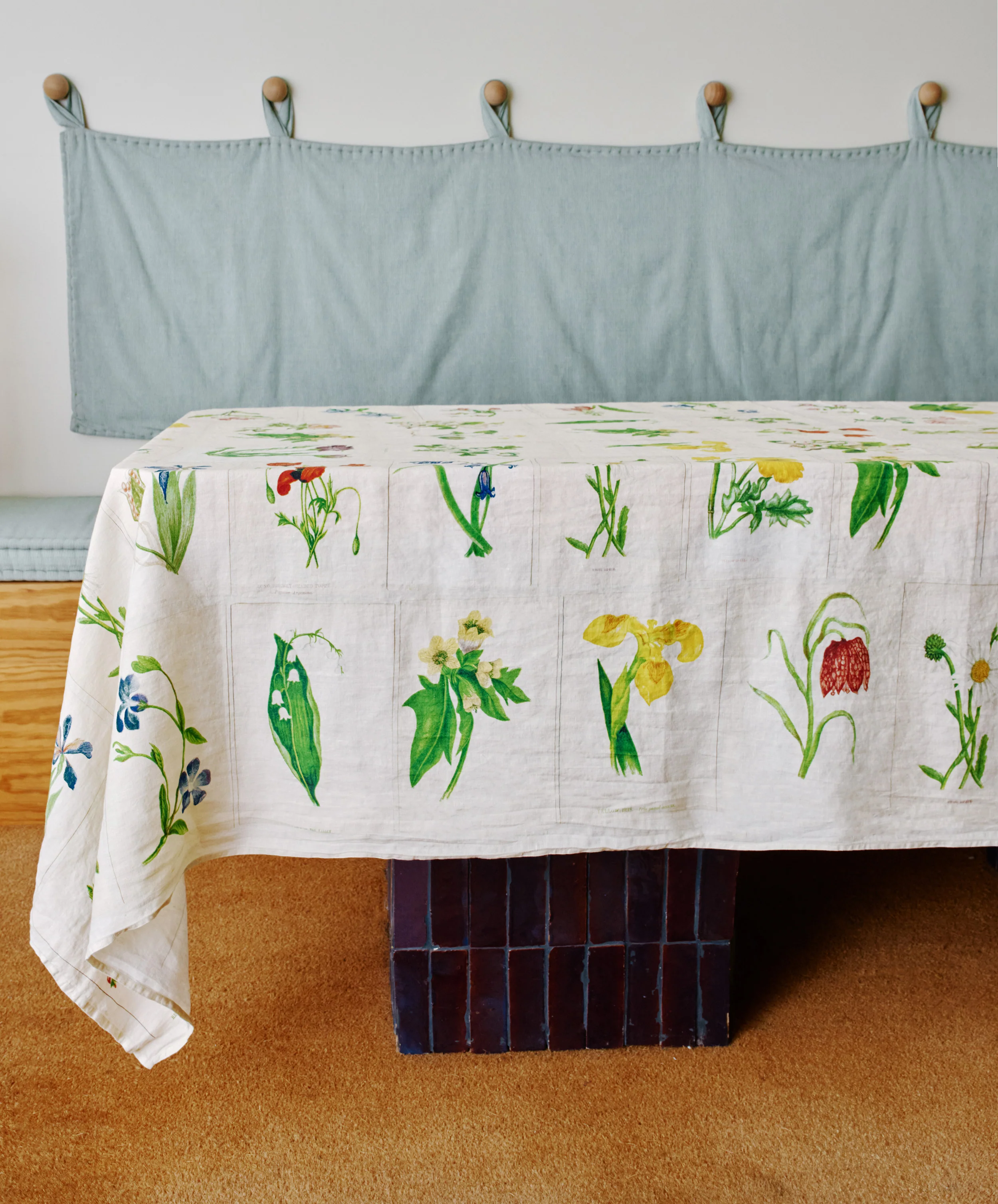 John Derian Botanical Tiles Tablecloth - Image 3
