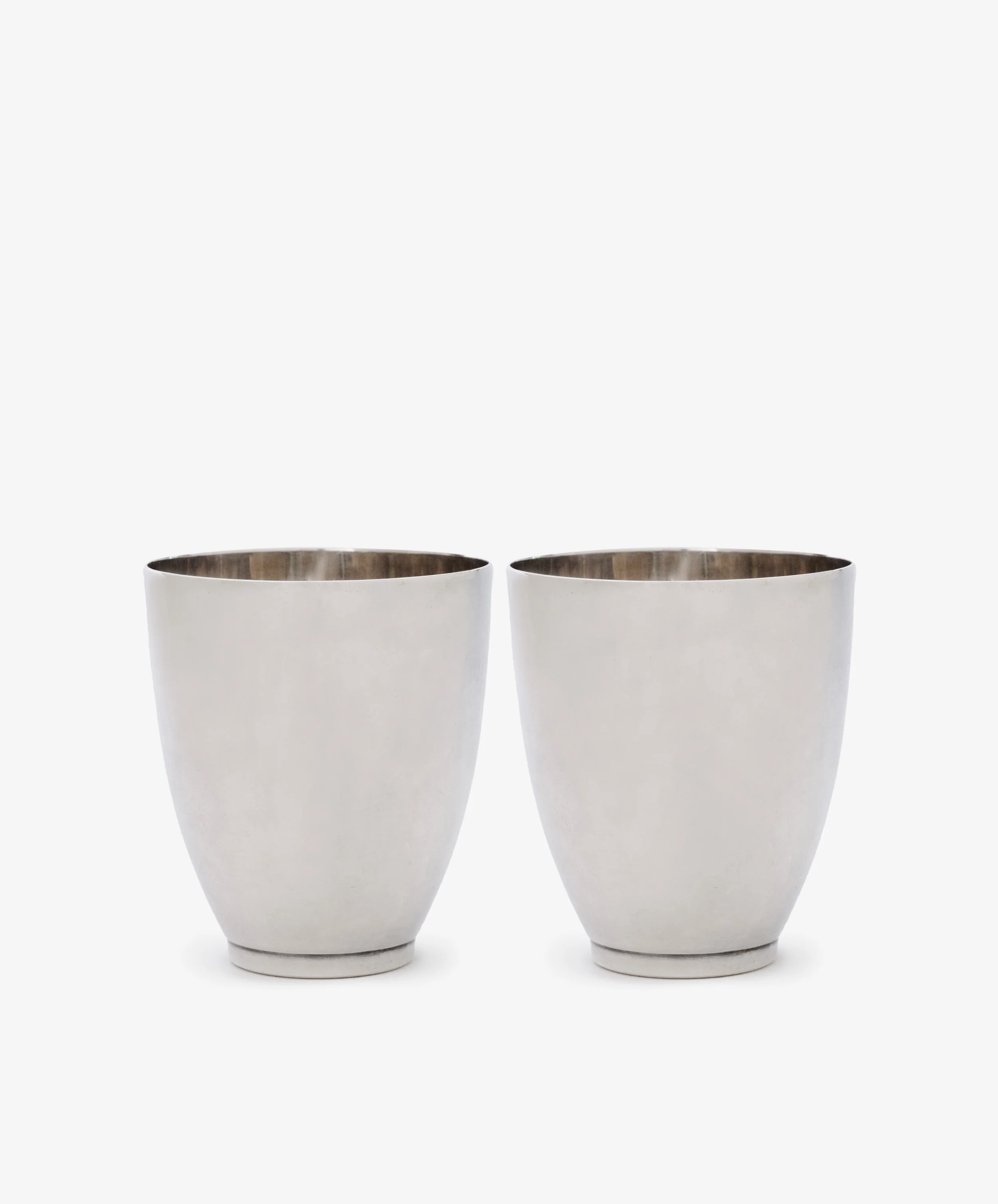 Vintage Pair of Silver Beakers