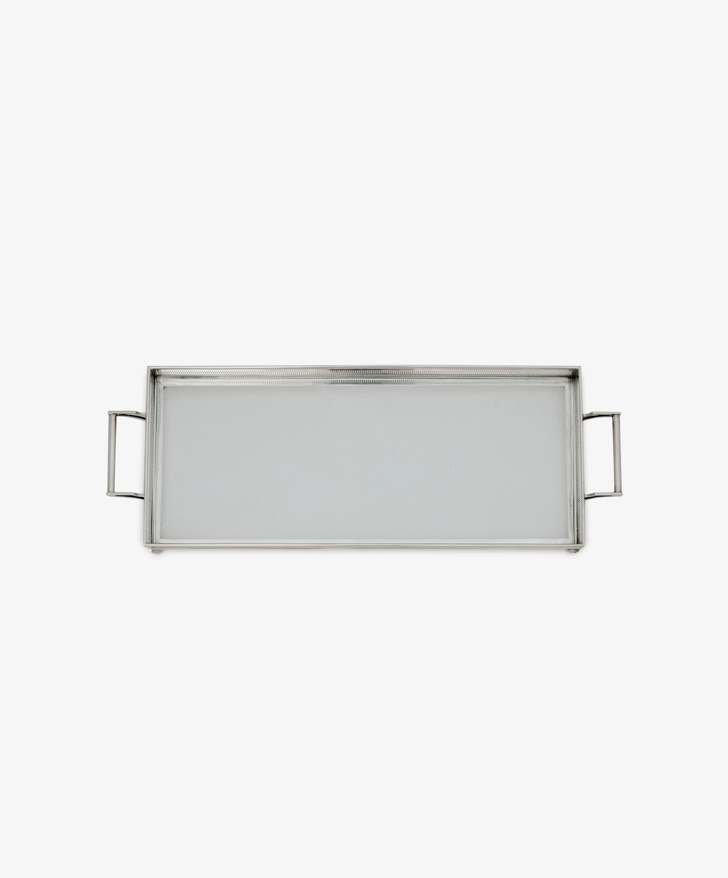 Vintage Silver and Glass Tray