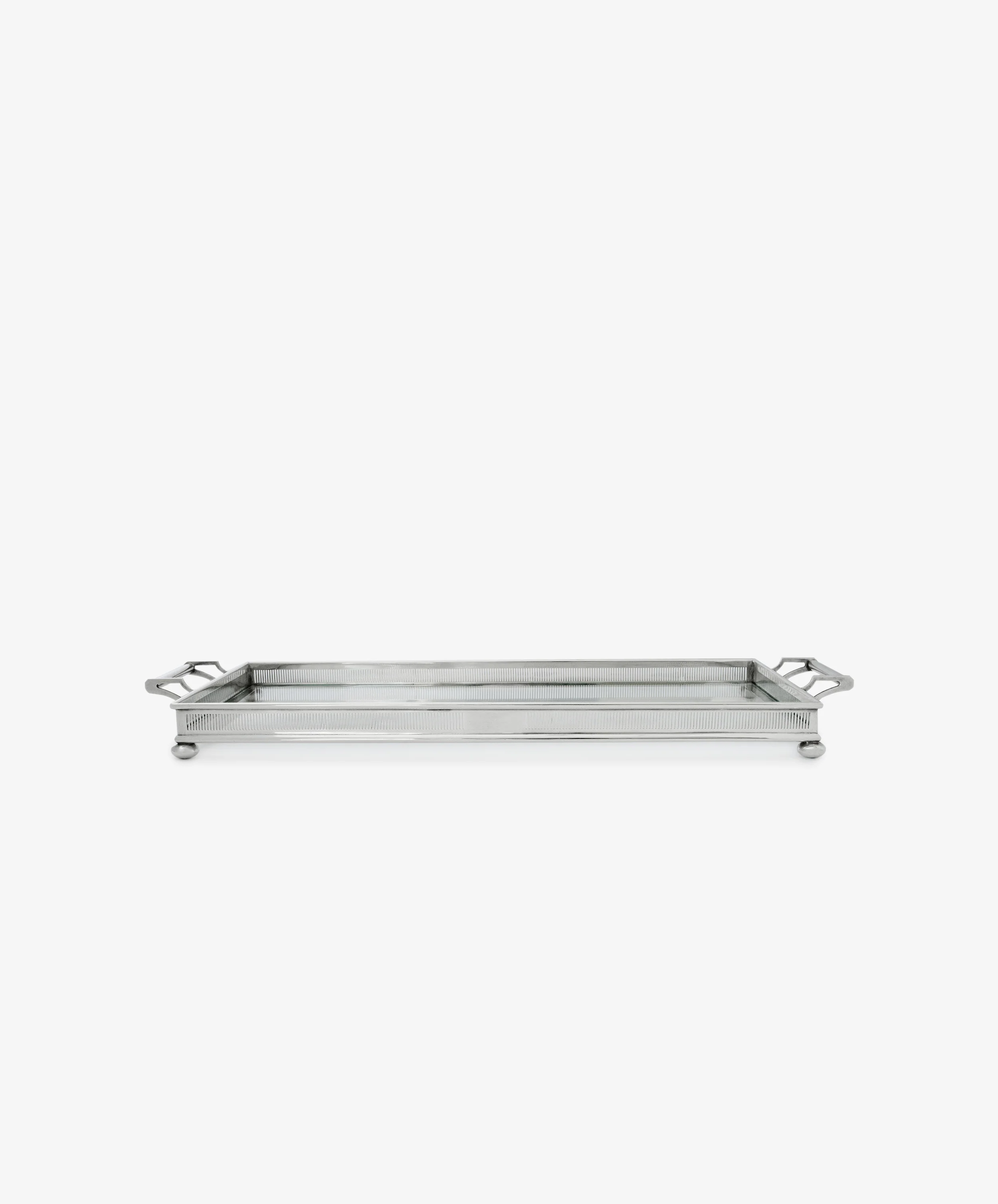 Vintage Silver and Glass Tray - Image 2